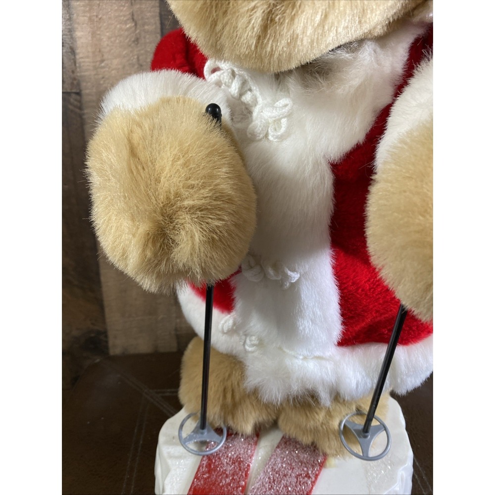 Cubby Bears By Santa's Best Holiday Animation Skiing Bear Vintage 1998 Christmas - Picture 5 of 17